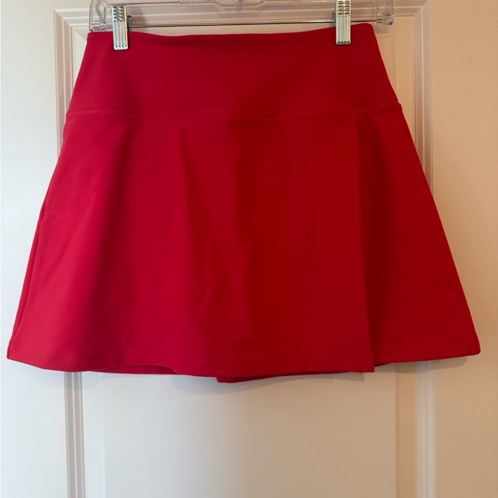 Vibrant Red Mini Skirt